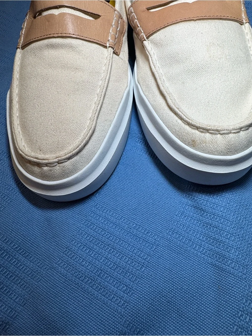 Men 11.5 Cole Haan GrandPrø Rally canvas penny loafers